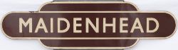 Totem BR(W) FF MAIDENHEAD from the former Great Western Railway station between Twyford and