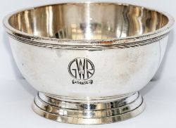 GWR silverplate BON BON DISH face marked GWR HOTELS and base marked Mappin & Webb Ltd. In