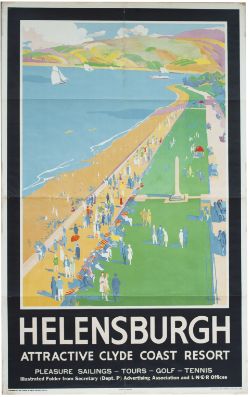 Poster LNER HELENSBURGH ATTRACTIVE CLYDE COAST RESORT by Templeton. Double Royal 25in x 40in. In