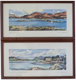 Carriage Prints x 2 KYLE OF LOCHALSH - KYLEAKIN FERRY, WEST HIGHLANDS by Kenneth Steel RBA, SGA