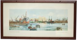 Carriage Print IMMINGHAM DOCKS, LINCOLNSHIRE by Frank H Mason R.I. From the LNER Post-War series