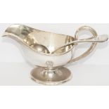 GWR silverplate GRAVY/SAUCE BOAT together with a LADLE. Both marked with GWR HOTELS roundel and