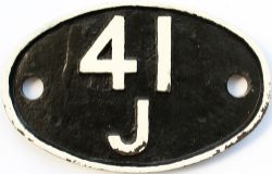 Shedplate 41J LANGWITH JUNCTION 1958-1966. Face restored.