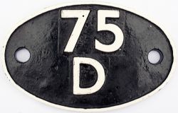 Shedplate 75D Horsham 1950-1959 then Stewarts Lane 1962-1973. Face restored with BR(S) Eastleigh