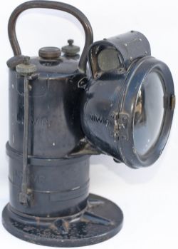 London & North Western Railway Acetylene carbide lamp. Embossed three times on the side LNWR and