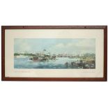 Carriage Print LONDON RIVER THAMES (KING'S REACH) by Frank H Mason R.I. From the LNER Post-War