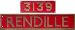 Nameplate RENDILLE ex East African Railways Class 31 2-8-4 built by the Vulcan Foundry Newton-Le-