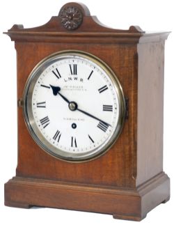 London & North Western Railway 6inch Mahogany cased Fusee Bracket clock supplied to the LNWR. by
