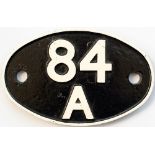 Shedplate 84A Wolverhampton Stafford Road 1950 - 1963 and Plymouth Laira 1963 - 1973. Face