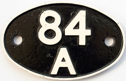 Shedplate 84A Wolverhampton Stafford Road 1950 - 1963 and Plymouth Laira 1963 - 1973. Face