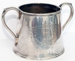 North Eastern Railway silverplate SUGAR BOWL marked to the front NER ROYAL STATION HOTEL HULL and