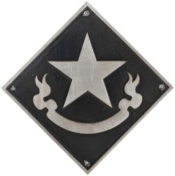 British Railways cast aluminium depot plaque for Immingham depicting the Star and Garter. Square