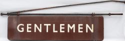 BR(W) FF enamel station sign GENTLEMEN. Double sided and complete with original hanging hooks and