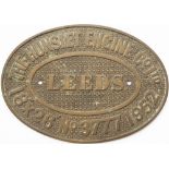 Worksplate THE HUNSLET ENGINE CO LTD LEEDS 18X26 No3777 1952 ex 0-6-0 ST supplied new to The