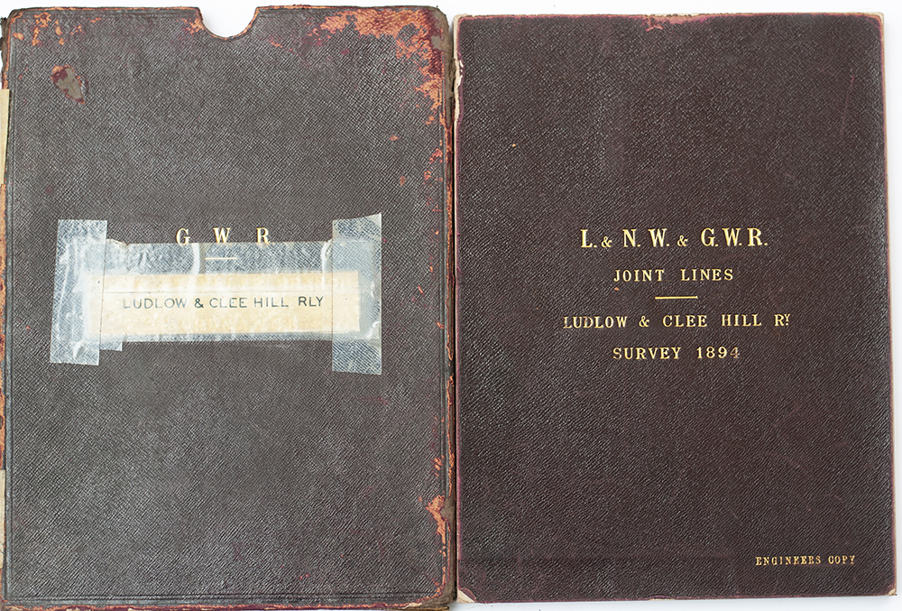 GWR & LNW Joint Line Plans for THE LUDLOW & CLEE HILL RAILWAY SURVEYED 1894. Full colour with