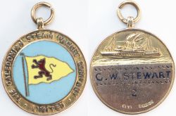 The Caledonian Steam Packet Company FREE PASS number 2 issued to G.W. Stewart. Hallmarked .375 9