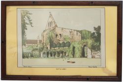 Carriage Print BATTLE ABBEY by Donald Maxwell from the Original Southern Railway series, issued in