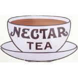 Advertising enamel sign NECTAR TEA. In very good condition with one repair to the top. Measures 12.