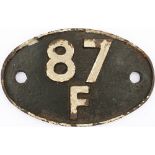 Shedplate 87F Llanelly 1950-1965 with sub sheds Bury Port to 1962, Llandovery 1959-1964 and