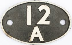 Shedplate 12A Carlisle Upperby 1950-1958, Carlisle Kingmoor 1958-1973 with a sub shed Penrith 1958-