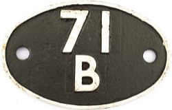 Shedplate 71B Bournemouth 1950-1963 with sub sheds Hamworthy Junction to 1954, Dorchester 1955-