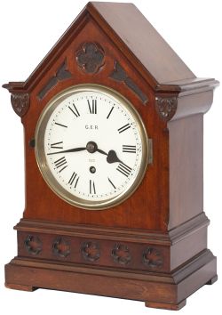 Great Eastern Railway 6inch Mahogany cased Fusee Bracket clock supplied to the G.E.R. by Bevan of