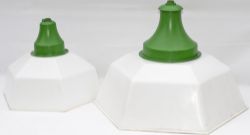 A pair of Southern Railway Platform Lamps with hexagonal perspex shades. Both in excellent