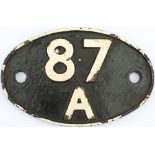 Shedplate 87A Neath Court Sart 1950-1965 with sub sheds Glyn Neath and Neath Bridge Street to