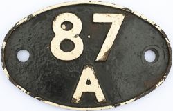 Shedplate 87A Neath Court Sart 1950-1965 with sub sheds Glyn Neath and Neath Bridge Street to