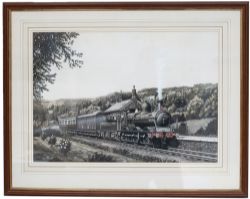 Original painting by Sean Bolan GRA of GWR 0-6-0 2382 at Lustleigh Station on the Moretonhampstead