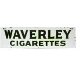 Advertising enamel sign WAVERLEY CIGARETTES ex Daniels Confectionary Shop Aberkenfig. In excellent