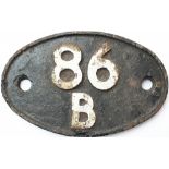 Shedplate 86B Newport Pill 1950-1963 and Newport Ebbw Junction 1963-1973. Face restored over