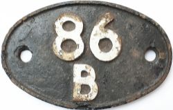 Shedplate 86B Newport Pill 1950-1963 and Newport Ebbw Junction 1963-1973. Face restored over