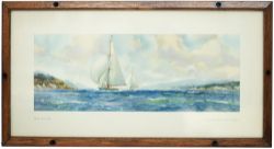 Carriage Print FIRTH OF CLYDE by Frank H Mason R.I. From the LNER Post-War series issued in 1947. In