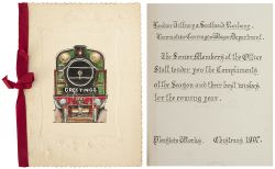 LTSR Christmas card. From the London Tilbury & Southend Railway Locomotive Carriage Wagon Department