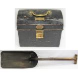 Drivers Snap or Lunch Box. Brass owners plate H HARRIES also with oval makers plate, J DUKE LTD