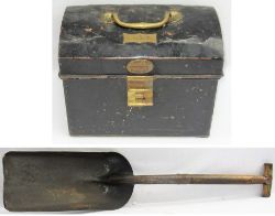 Drivers Snap or Lunch Box. Brass owners plate H HARRIES also with oval makers plate, J DUKE LTD