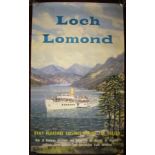 BR(SC) Double Royal Poster. LOCH LOMOND. Trimmed by 4 inches on width. Measures 21in x 40in.