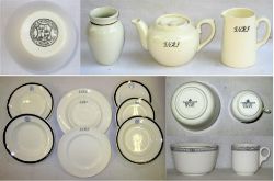 A lot containing 13 x pieces of Railway Chinaware to include 1 x GNRI Saucer. 2 x GNRB Side