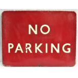 BR(M) FF enamel railway station sign NO PARKING. Good condition measures 24in x 18 in.