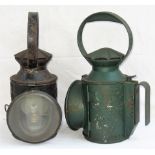 2 x LNER LOCO 2 aspect Hand lamps complete with all associated parts. Both rear handles stamped