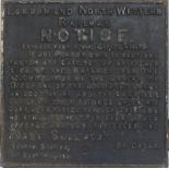 London and North Western Railway SHUT AND FASTEN GATE Notice dated Euston 1st November 1884. In
