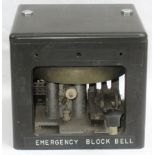 BR Penguin Signal Box Block Bell. Marked with Dyno tape EMERGENCY BLOCK BELL. Ex Shepreth.