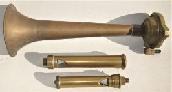 A Pair of Diesel 08 Brass Whistles together with a Loco brass Air Horn.