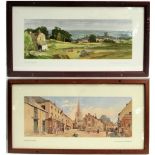 Framed & Glazed Carriage Prints. RICHMOND YORKSHIRE by LEONARD SQUIRELL together with PICKERING