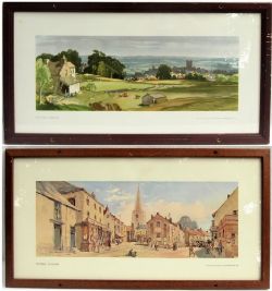 Framed & Glazed Carriage Prints. RICHMOND YORKSHIRE by LEONARD SQUIRELL together with PICKERING