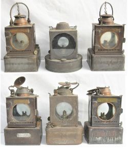 A lot containing 6 x Signal Lamp interiors all complete with burners and glass. 1 x GWR together