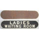 LNER Cast Iron Door Plate. LADIES WAITING ROOM. original condition as illustrated.