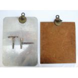 2 x GER Clip Boards with replacement boards together 2 x GER Carriage keys both stamped GER.