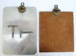 2 x GER Clip Boards with replacement boards together 2 x GER Carriage keys both stamped GER.